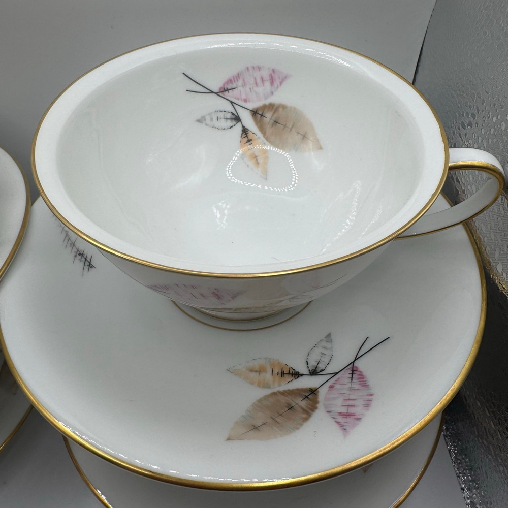 Vintage 1940's Rosenthal China Selb Germany Footed Cup and Saucer Set